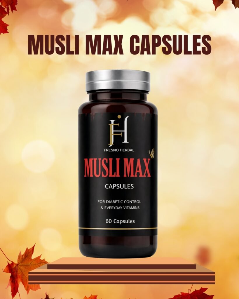 "MUSLIMAX CAPSULES" (60 CAPSULES) "MusliMax Capsules: Boosting Vitality and Strength Naturally"