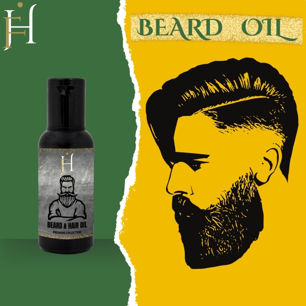 BEARD & HAIR OIL (50 ML.) "THICKER LOOKING BEARD 'S Essential Beard Oil"